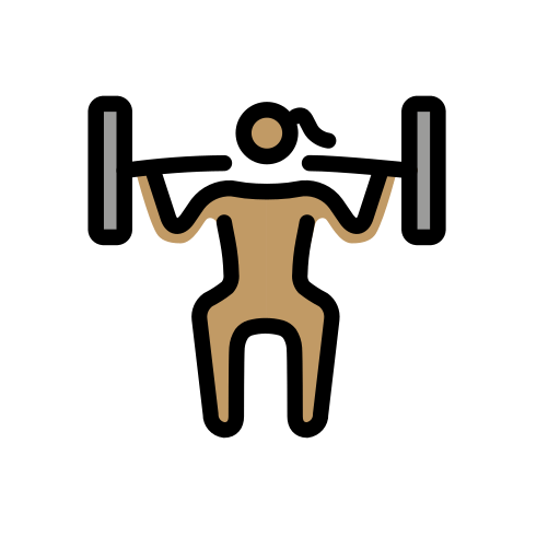 Mulher Levantando Peso: Pele Morena para OpenMoji 16.0