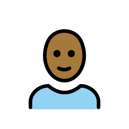 Жінка: темний тон шкіри без волосся для OpenMoji 16.0