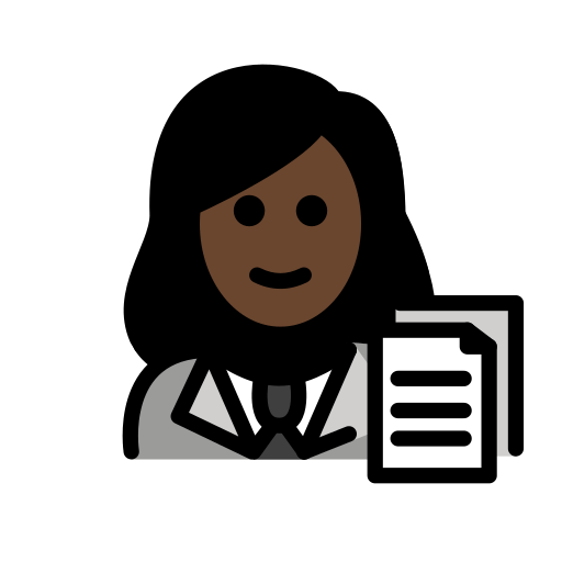 Funcionária De Escritório: Pele Escura para OpenMoji 16.0