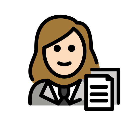 Funcionária De Escritório: Pele Clara para OpenMoji 16.0