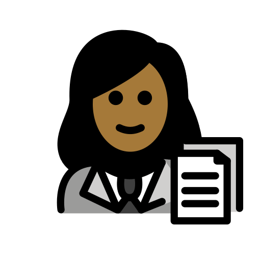 Funcionária De Escritório: Pele Morena Escura para OpenMoji 16.0