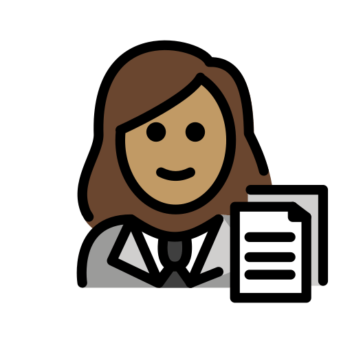 Funcionária De Escritório: Pele Morena para OpenMoji 16.0