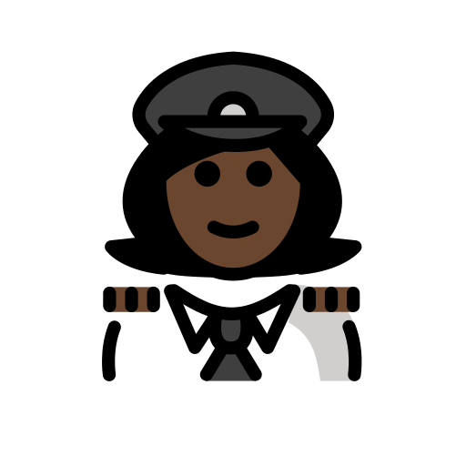 Piloto De Avião Mulher: Pele Escura para OpenMoji 16.0