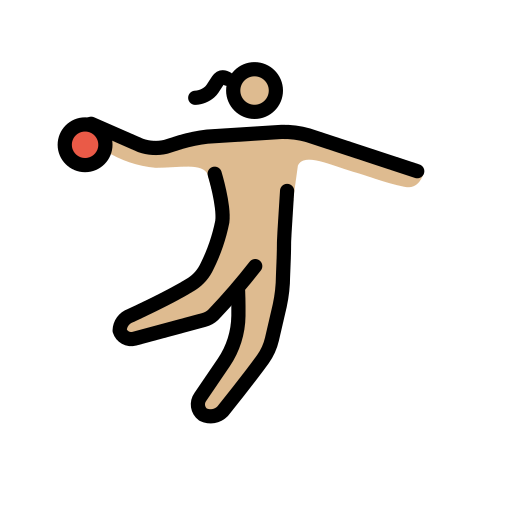 Jogadora De Handebol: Pele Morena Clara para OpenMoji 16.0