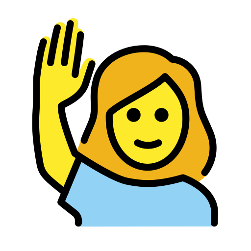 Mulher Levantando A Mão para OpenMoji 16.0