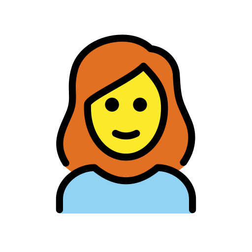 Mulher: Cabelo Vermelho para OpenMoji 16.0