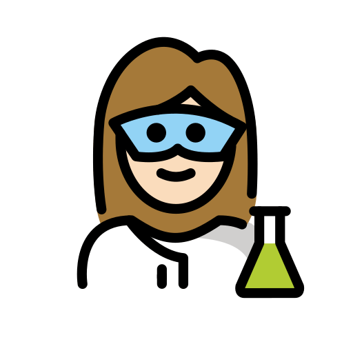 Cientista Mulher: Pele Clara para OpenMoji 16.0
