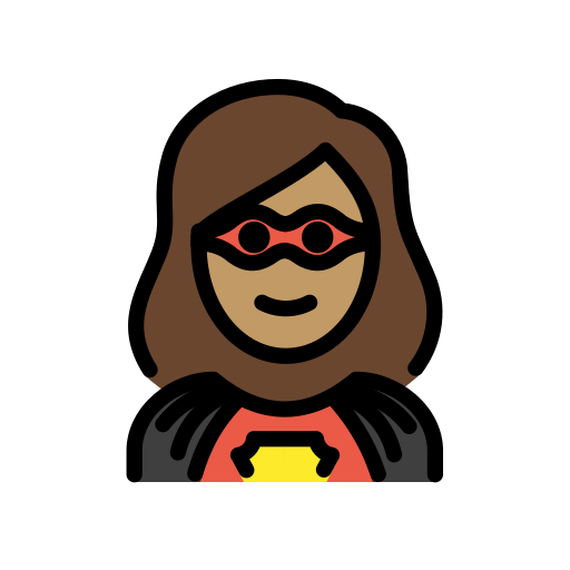 Super-Heroína: Pele Morena para OpenMoji 16.0