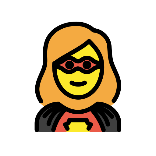Super-Heroína para OpenMoji 16.0