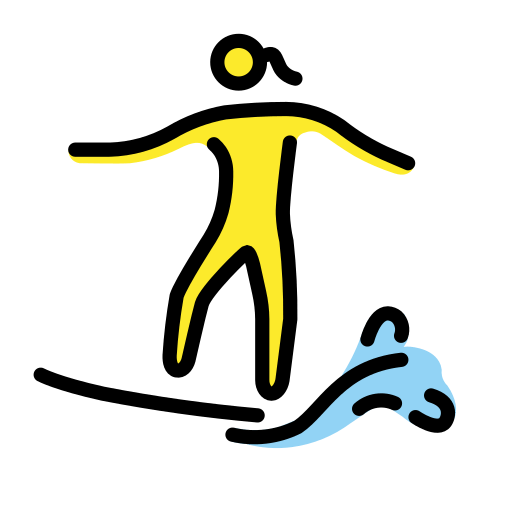 Mulher Surfista para OpenMoji 16.0