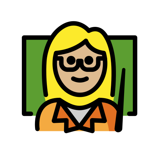 Вчителька: світлий тон шкіри для OpenMoji 16.0