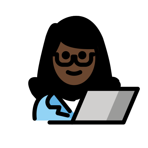 Tecnóloga: Pele Escura para OpenMoji 16.0
