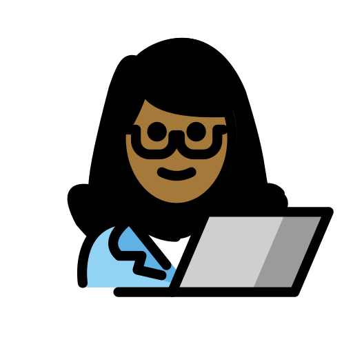 Жінка-інженер: темний тон шкіри для OpenMoji 16.0