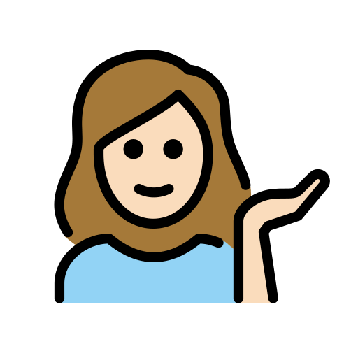 Mulher Com A Palma Virada Para Cima: Pele Clara para OpenMoji 16.0
