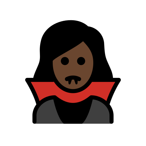 Mulher Vampira: Pele Escura para OpenMoji 16.0