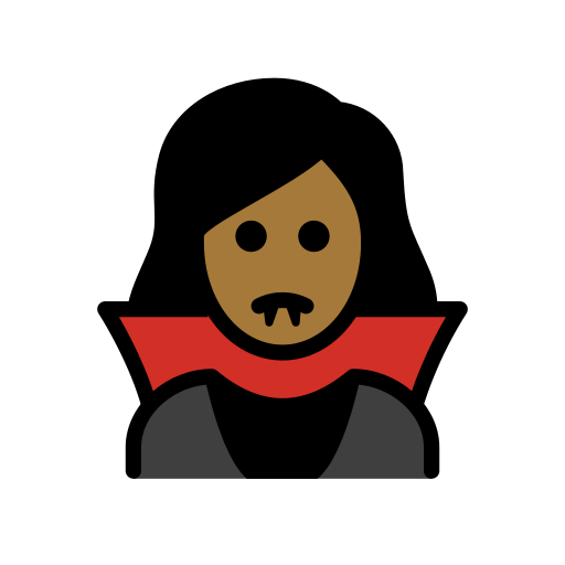 Mulher Vampira: Pele Morena Escura para OpenMoji 16.0