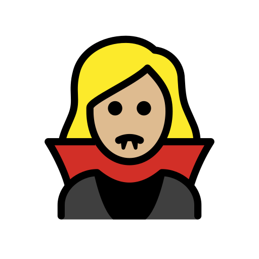 Mulher Vampira: Pele Morena Clara para OpenMoji 16.0