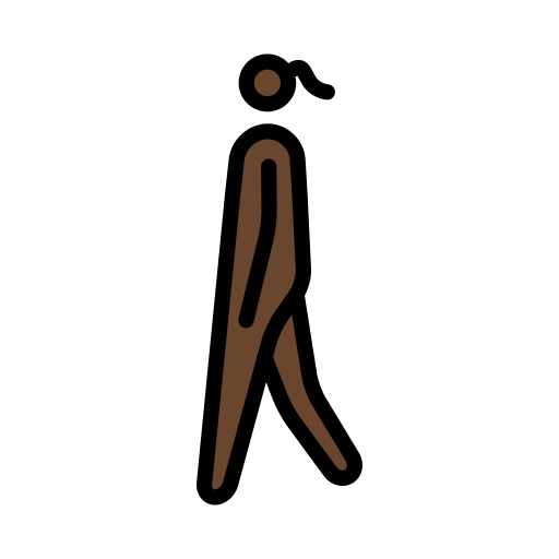 Mulher Andando: Pele Escura para OpenMoji 16.0