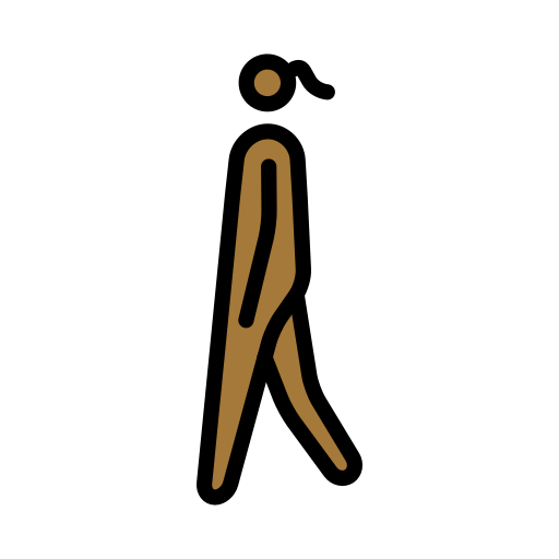 Жінка йде: темний тон шкіри для OpenMoji 16.0