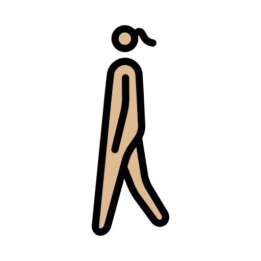 Mulher Andando: Pele Morena Clara para OpenMoji 16.0