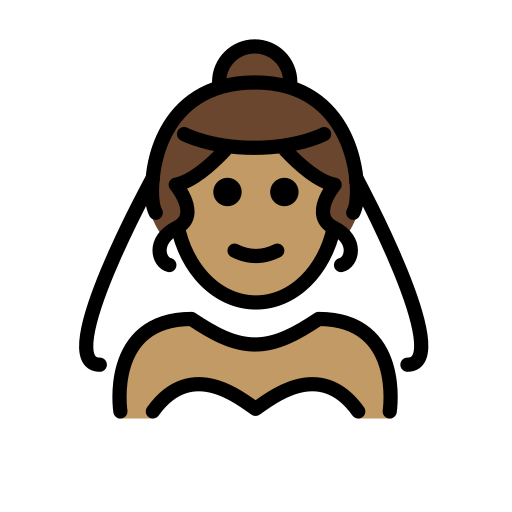 Noiva Com Véu: Pele Morena para OpenMoji 16.0