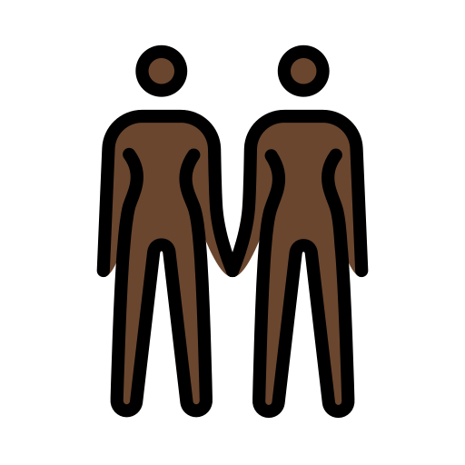 Duas Mulheres De Mãos Dadas: Pele Escura para OpenMoji 16.0