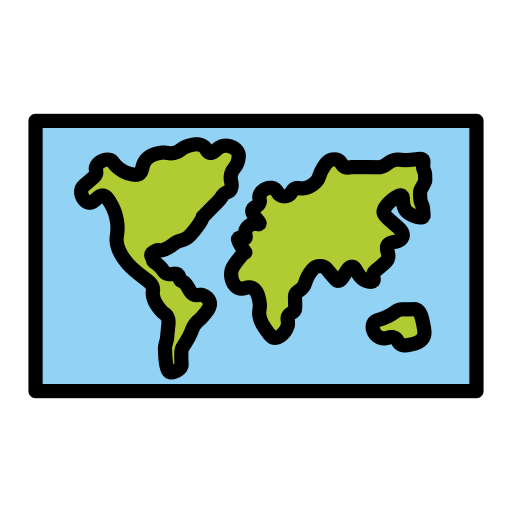 Карта світу для OpenMoji 16.0