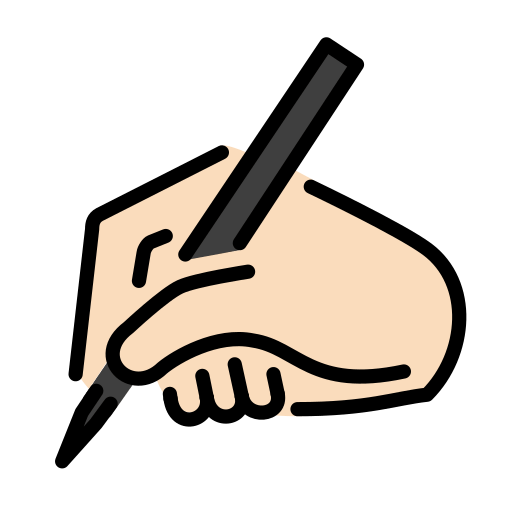 Escrevendo À Mão: Pele Clara para OpenMoji 16.0