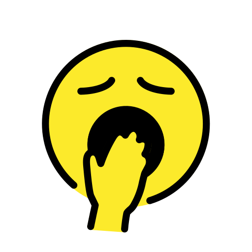 Rosto Bocejando para OpenMoji 16.0