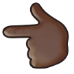 Main Avec Index Pointant À Gauche: Peau Foncée Main Avec Index Pointant À Gauche: Peau Foncée