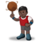 Homme Avec Ballon: Peau Foncée Homme Avec Ballon: Peau Foncée