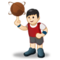 Homme Avec Ballon: Peau Claire Homme Avec Ballon: Peau Claire
