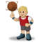 Homme Avec Ballon: Peau Moyennement Claire Homme Avec Ballon: Peau Moyennement Claire