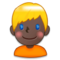 Homme: Peau Foncée, Cheveux Blonds Homme: Peau Foncée, Cheveux Blonds