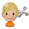 Homme Qui Se Fait Couper Les Cheveux: Peau Moyennement Claire Homme Qui Se Fait Couper Les Cheveux: Peau Moyennement Claire
