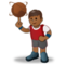 Personne Avec Ballon: Peau Moyennement Foncée Personne Avec Ballon: Peau Moyennement Foncée