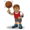 Personne Avec Ballon: Peau Moyenne Personne Avec Ballon: Peau Moyenne