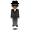 Personne En Costume En Lévitation: Peau Moyennement Foncée Personne En Costume En Lévitation: Peau Moyennement Foncée