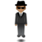 Personne En Costume En Lévitation: Peau Moyenne Personne En Costume En Lévitation: Peau Moyenne
