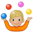 Personne Qui Jongle: Peau Moyennement Claire Personne Qui Jongle: Peau Moyennement Claire
