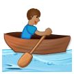 Personne Ramant Dans Une Barque: Peau Moyenne Personne Ramant Dans Une Barque: Peau Moyenne