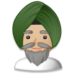 Personne En Turban: Peau Moyennement Claire Personne En Turban: Peau Moyennement Claire