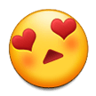 Visage Souriant Avec Yeux En Forme De Cœur Visage Souriant Avec Yeux En Forme De Cœur