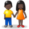 Femme Et Homme Se Tenant La Main: Peau Foncée Femme Et Homme Se Tenant La Main: Peau Foncée