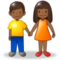 Femme Et Homme Se Tenant La Main: Peau Moyennement Foncée Femme Et Homme Se Tenant La Main: Peau Moyennement Foncée