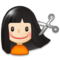 Femme Qui Se Fait Couper Les Cheveux: Peau Claire Femme Qui Se Fait Couper Les Cheveux: Peau Claire