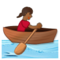 Rameuse Dans Une Barque: Peau Moyennement Foncée Rameuse Dans Une Barque: Peau Moyennement Foncée
