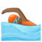 Nageuse: Peau Moyennement Foncée Nageuse: Peau Moyennement Foncée