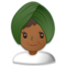 Femme En Turban: Peau Moyennement Foncée Femme En Turban: Peau Moyennement Foncée
