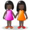 Deux Femmes Se Tenant La Main: Peau Foncée Deux Femmes Se Tenant La Main: Peau Foncée